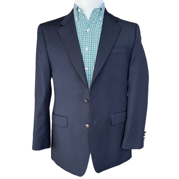 MICHAEL Michael Kors Black 100% Wool 2 Button Blazer Sport Coats Size: 40R - Picture 16 of 16